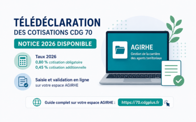 Télédéclaration des cotisations CDG 70 — Notice 2026 disponible